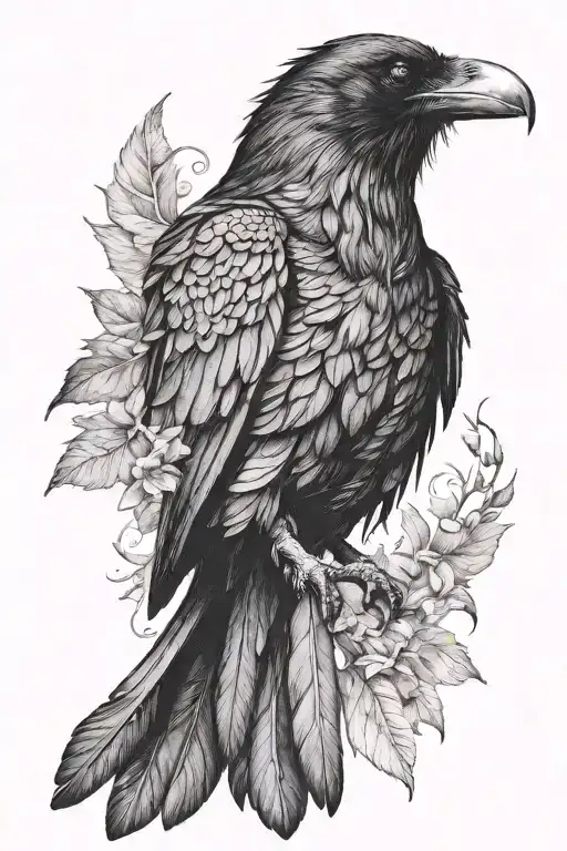 Raven With Outstretched Wings