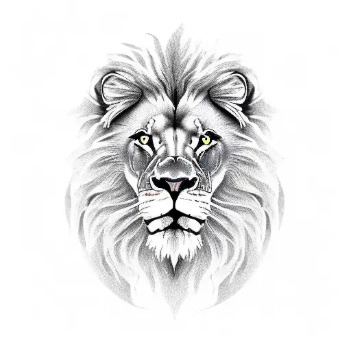 Lion In Profile Roaring