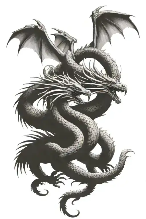 Dragon And Phoenix Fighting Each Other