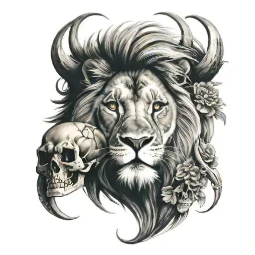 Lion And Skull