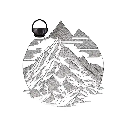 A Land Surveyor Using A Theodolite To Measure The Height Of A Towering Mountain