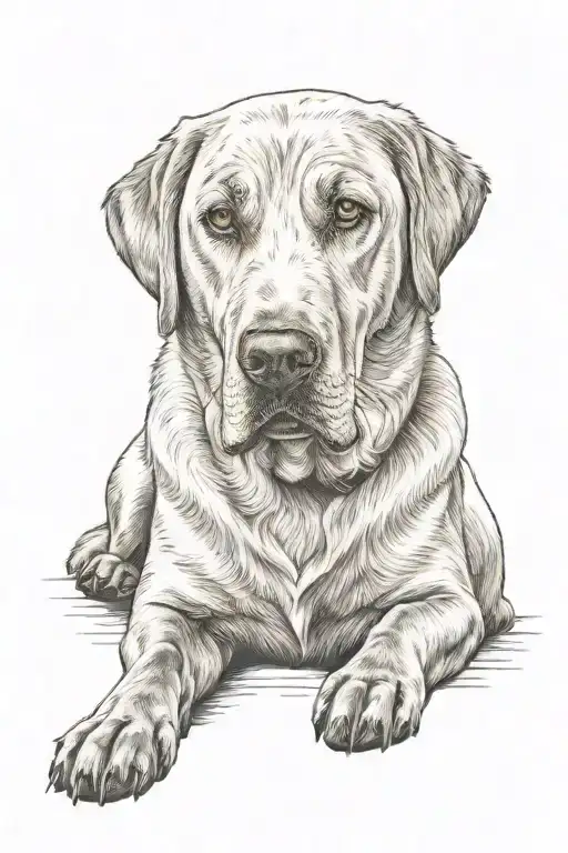 Yellow Lab Dog Portrait