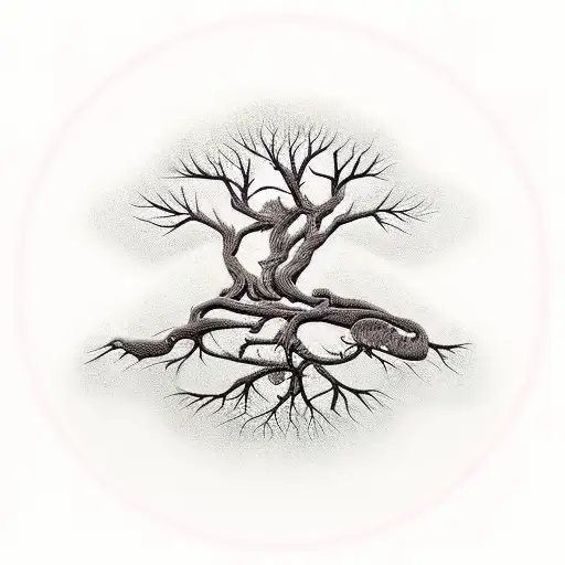 Ambigram Tha Says Dream One Way And World The Other In Tree Branches