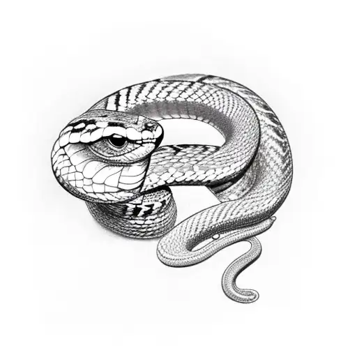 Cobra Snake In A Spiral
