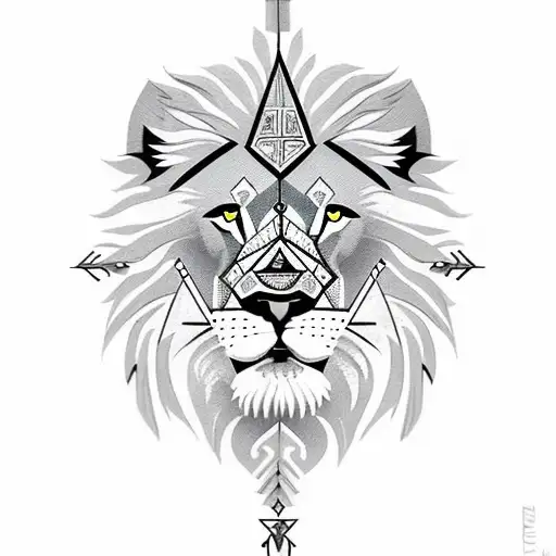 Lion Wolf Cross Arrow Mountains