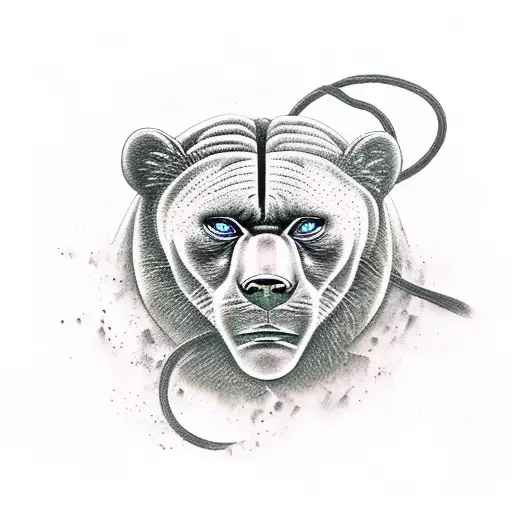 Panther Fighting A Bear