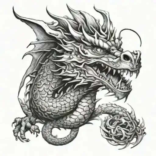 Dragon Graffiti Style Mural