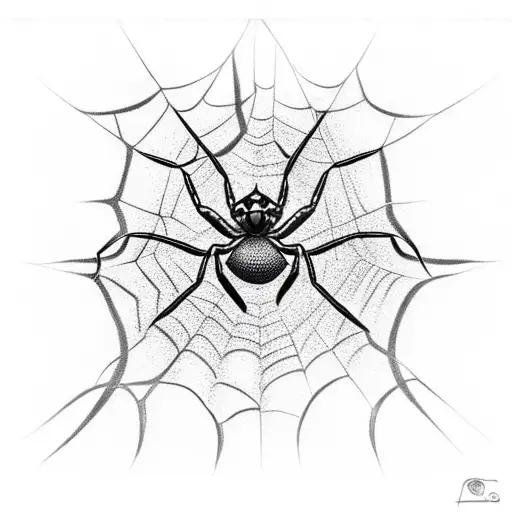 Snake Stuck In A Spider Web