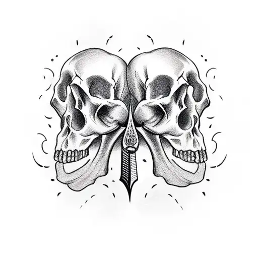 Sword Going Through Skull