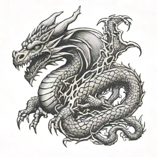 Dragon Graffiti Style Mural