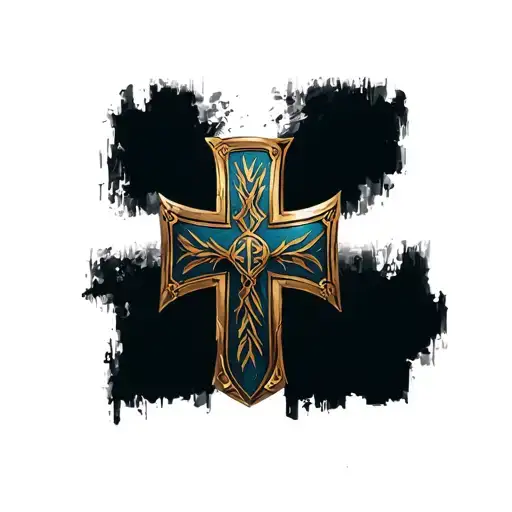 Spartan Warrior With Ortodox Cross Shield