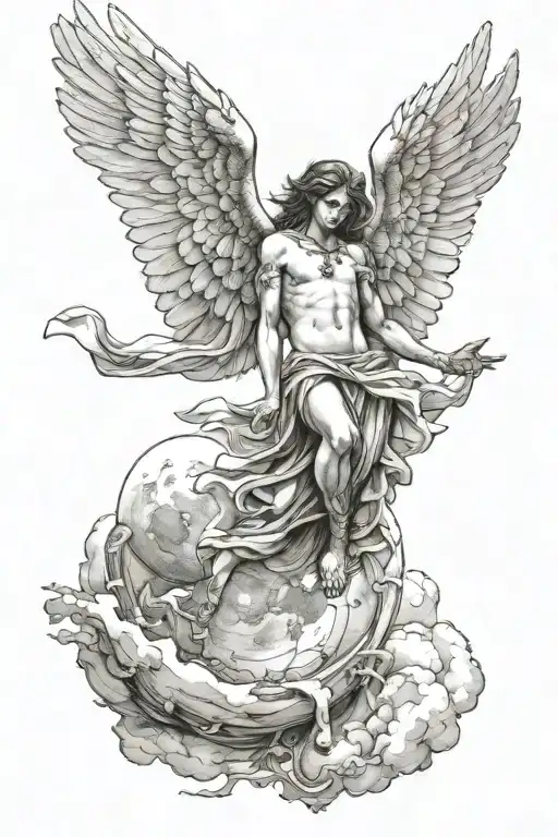 Fallen Angel Falling From Moon Heaven