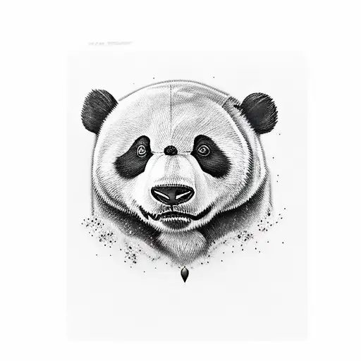 Oso Panda Y Paisaje