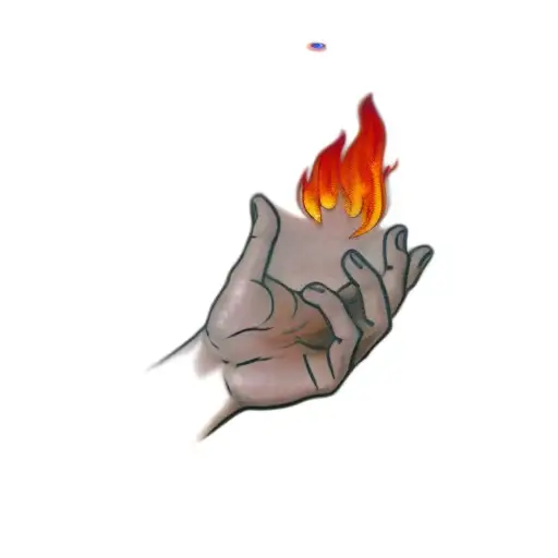A Hand With A Fire In It
