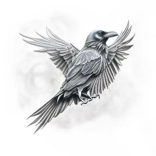 Raven Turning Into Dust