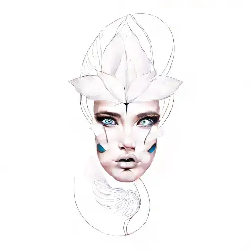 A Woman's Face In The Dark