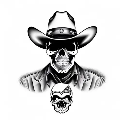 Old West Cowboy Skull