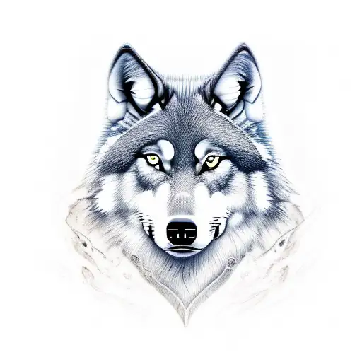 Create A Realistic Tattoo Of A Wolf And A Scorpio That Convey A Feeling Of Power