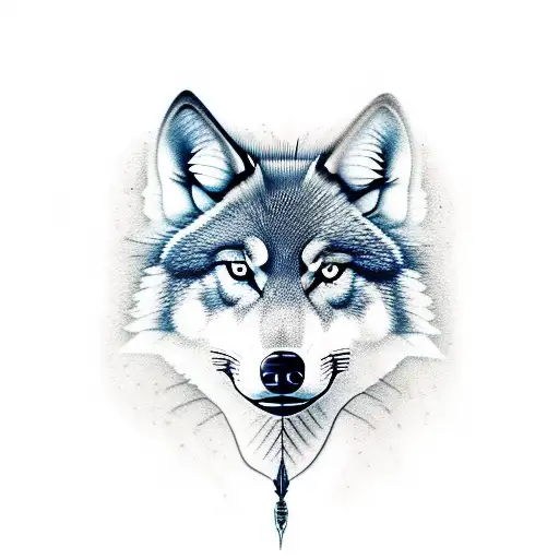 Create A Realistic Tattoo Of A Wolf And A Scorpion With Power