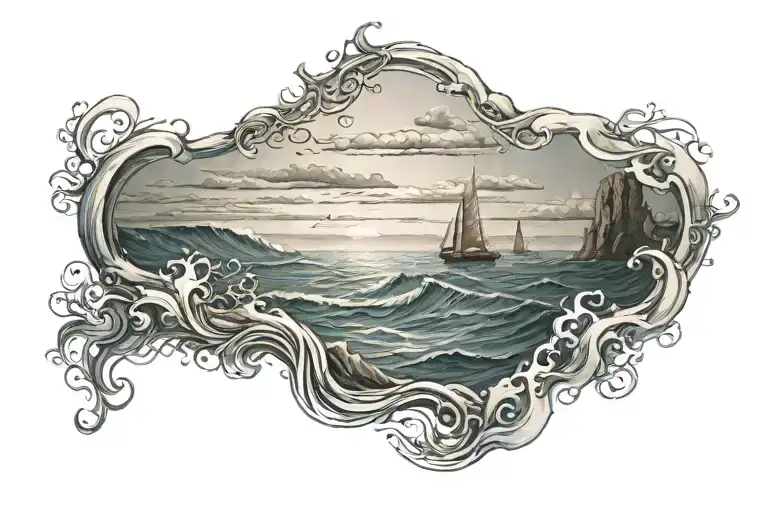 The Sea In The Background