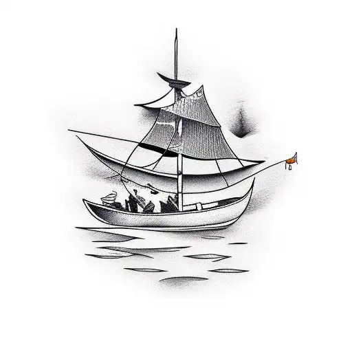 Small Wood Boat Fishing