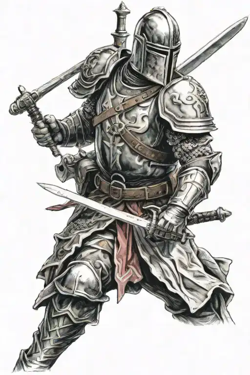 Crusade Soldier Holding Sword