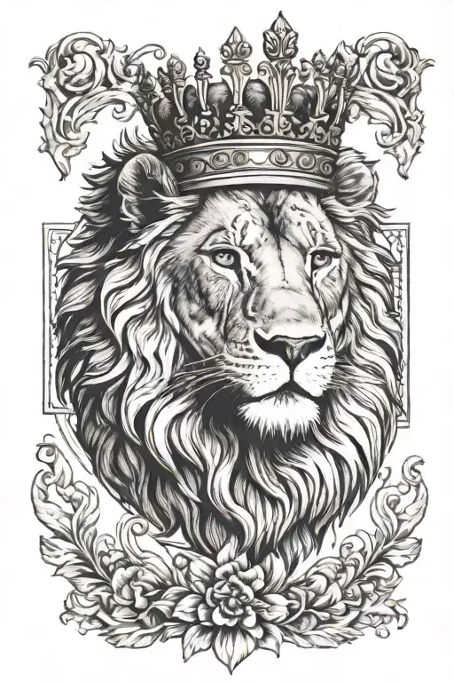 Lion Wearing A Crown