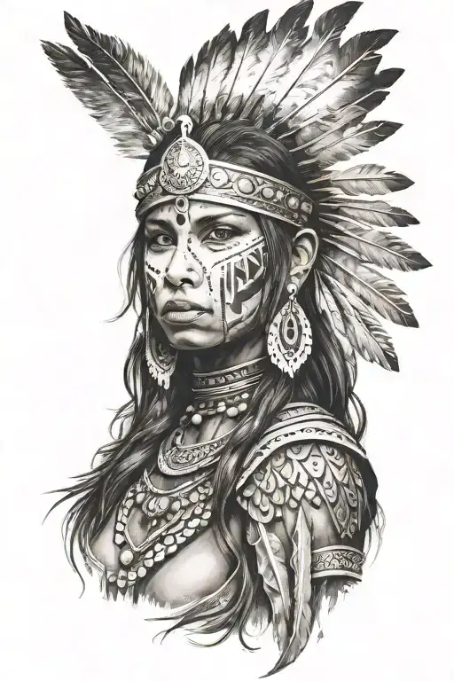 Girl Indian Warrior