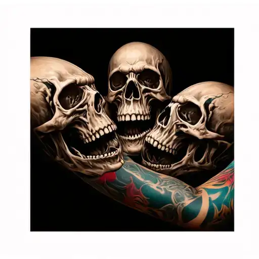 Lots Of Skulls Arm Sleeve