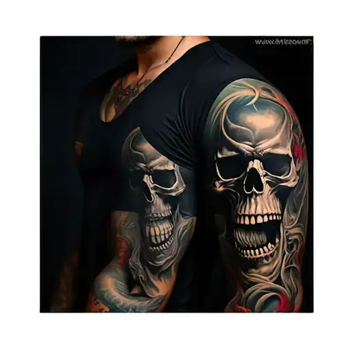 Lots Of Skulls Arm Sleeve