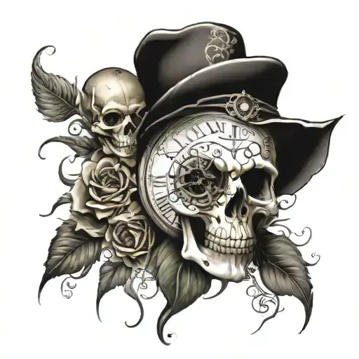 Skull Clock Face