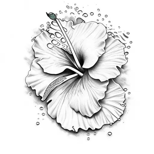 Hibiscus Jungle Water Drops