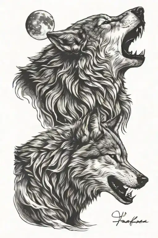 Wolf Howling At The Moon