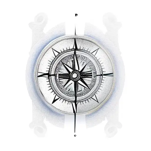 Pocket Watch With Compass And Broken