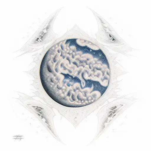 Young Moon In The Star Sky