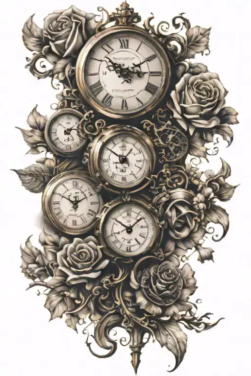 Clock And Time Is Gold