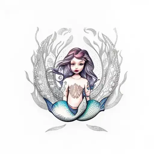 Mermaid Sitting On A Shell