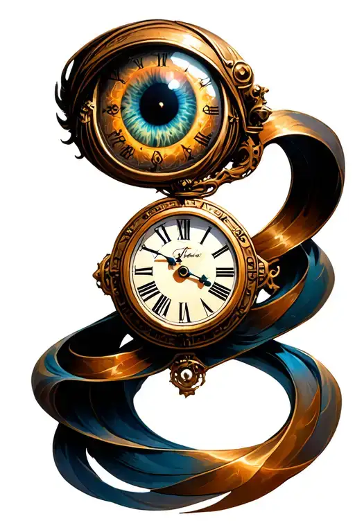 Clock Fibbonochi Steampunk Monical Eye Of God