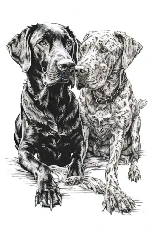 2 Black Labs
