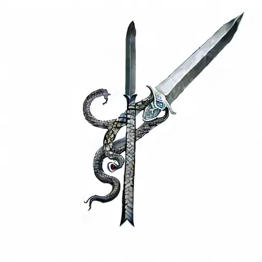 A Sword With A Snake On It
