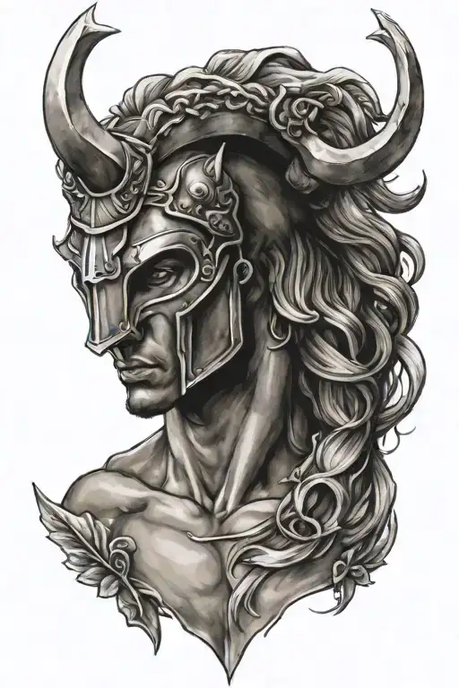 Centaur Wearing Spartan Helmet