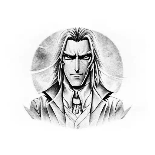 Create A Realistic Portrait Of Alucard From Hellsing With A Ps5 Controller In His Hand