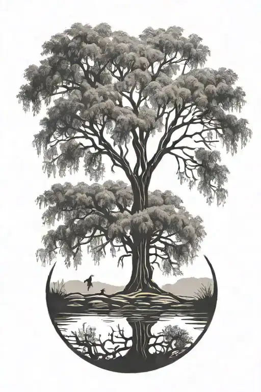Willow Tree Silhouette