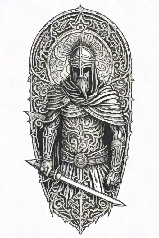 Cloaked Spartian Holding Trident