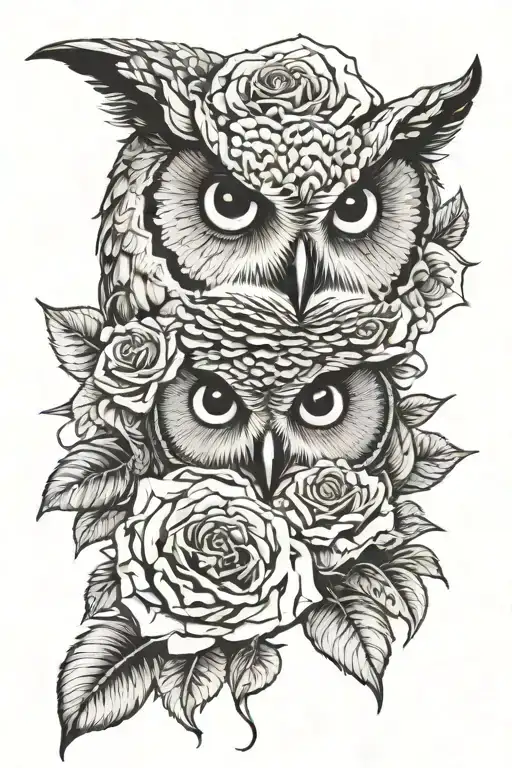 Rose Patterns With A Dart And Owl Eyes