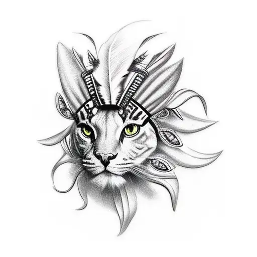 Headdress On Animal Head