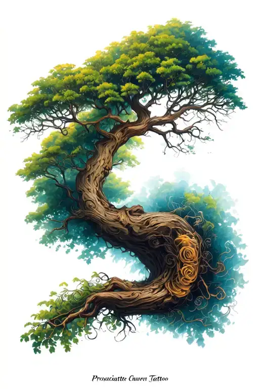 Tree Intertwined Half Sleeve