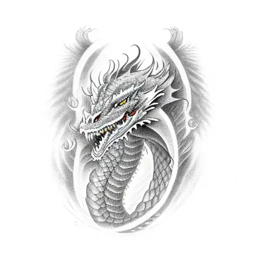 A Majestic Dragon Soaring Over An Icelandic Landscape