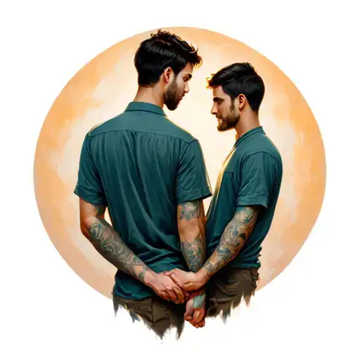 Brother And Brother Holding Hands