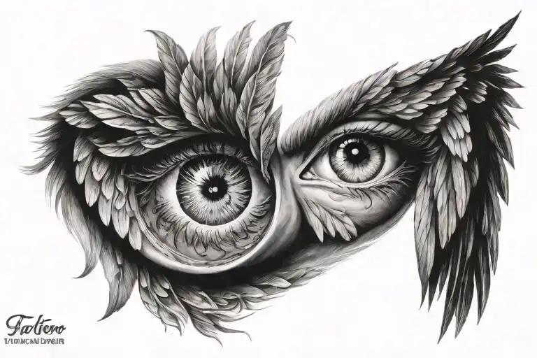 Eye With 6 Angel Wings
